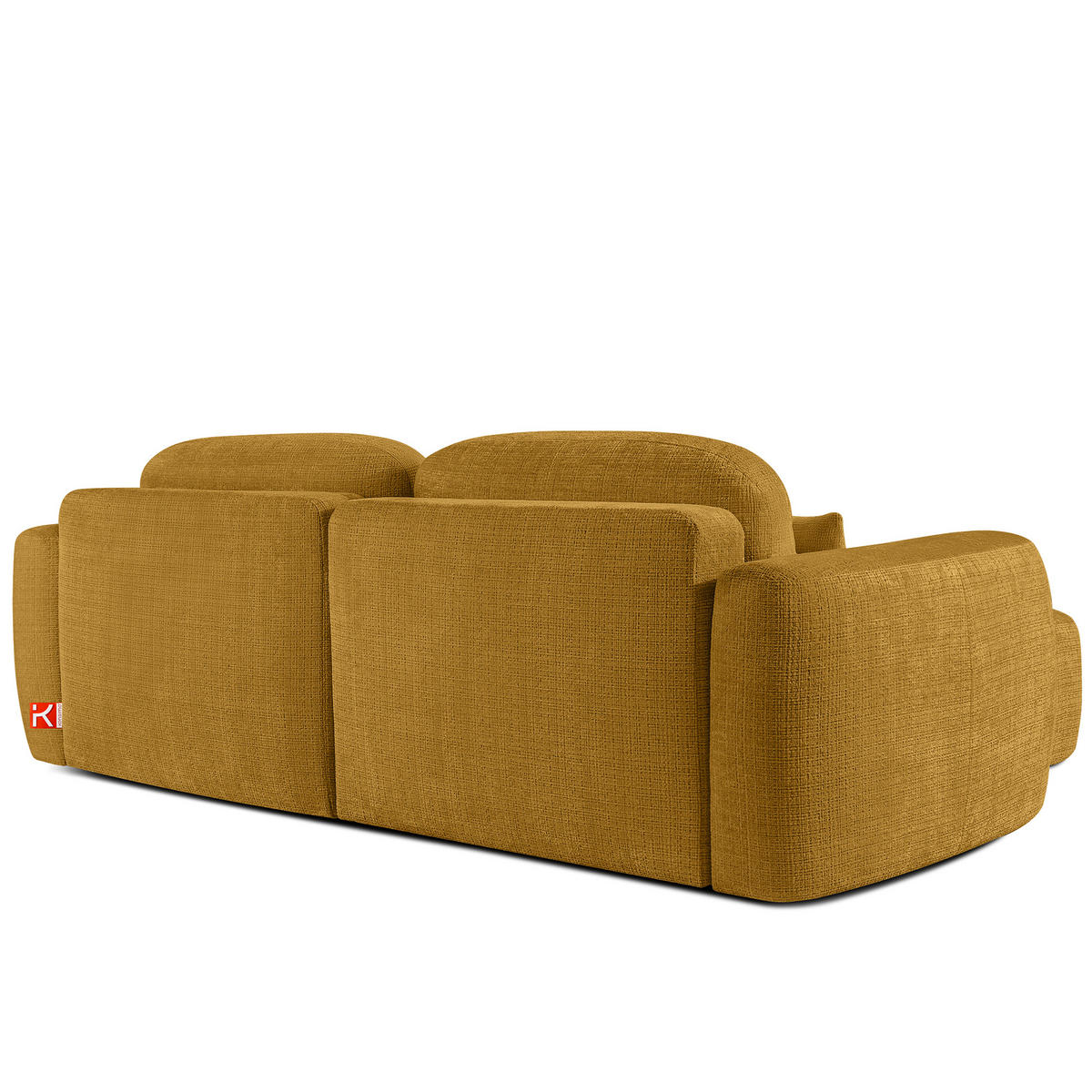 ECKSOFA rechts ELOSA - Gelb, Holz/Textil (245/165cm) - KONSIMO®