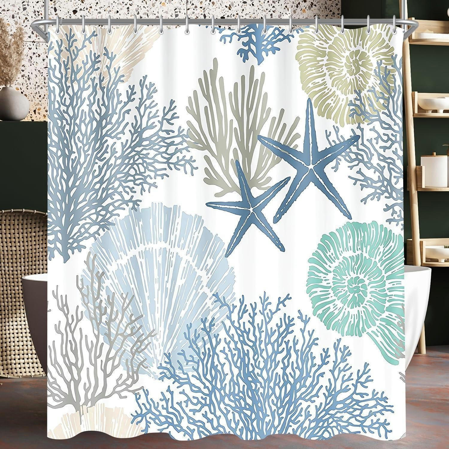 DUSCHVORHANG Unterwassermotiv 120 x 200 cm - Multicolor, Textil (120/200cm)