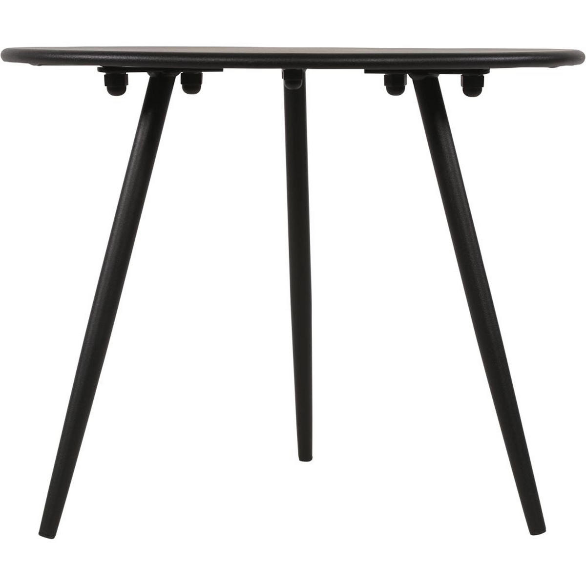 BEISTELLTISCH Rafael - Schwarz - 60/60/41 cm - Schwarz, Metall (60/60/41cm) - Lesli Living