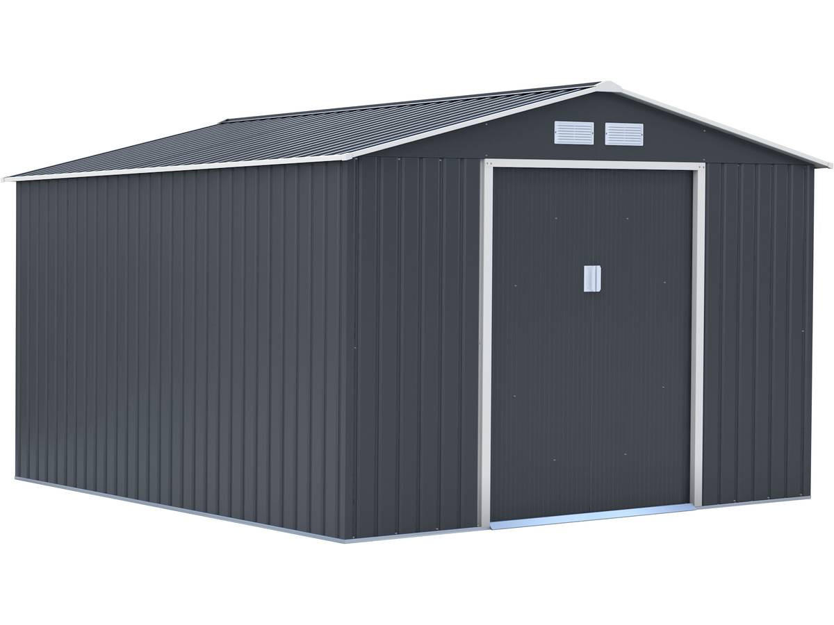 METALL-GARTENHAUS vegas Grau - Grau, Metall (340/210/382cm) - Habitat Garten