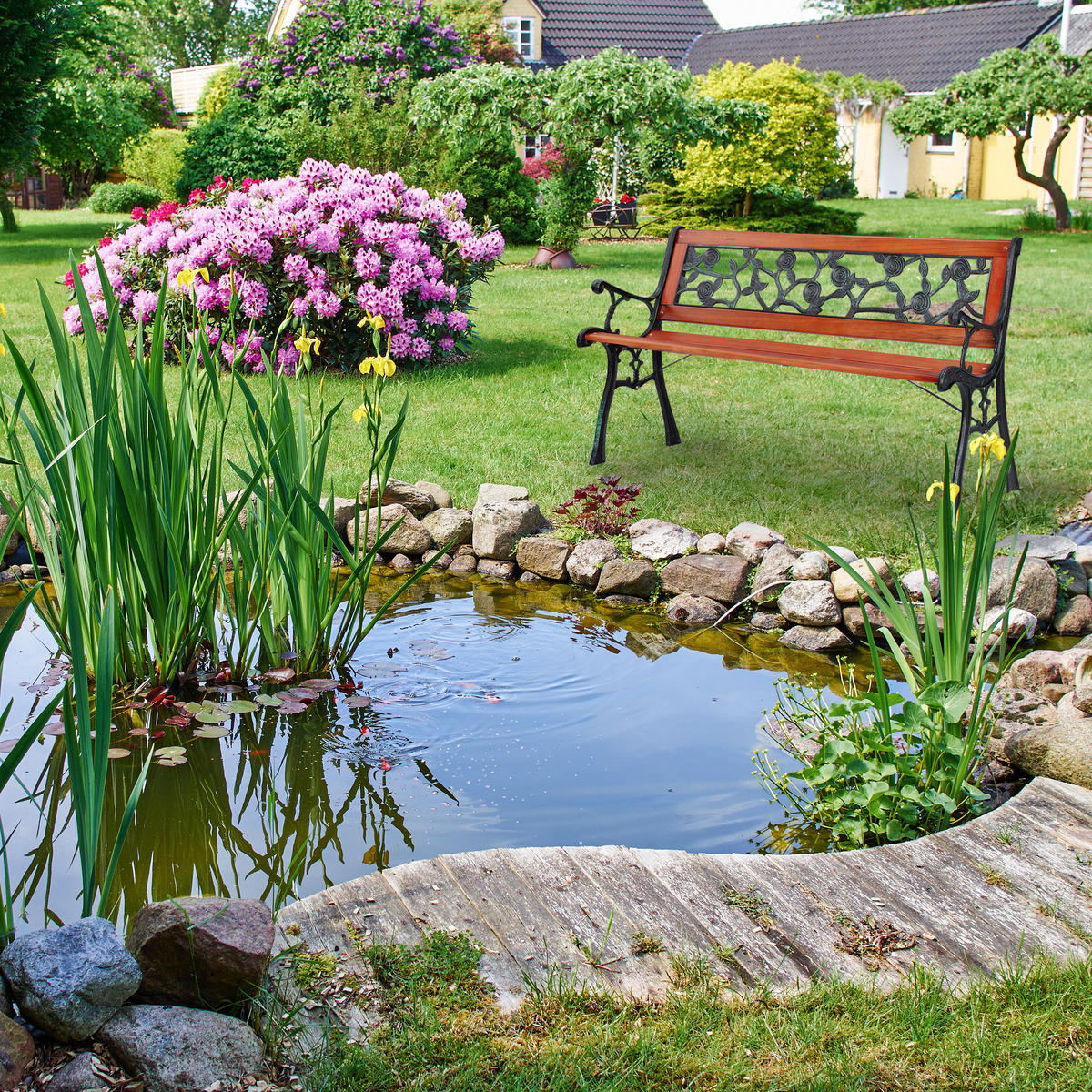 GARTENBANK - Multicolor, Holz/Kunststoff (125/73/52.5cm) - Relaxdays