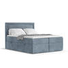 BOXBETT Jodan 200/200 cm Blau grau im Magic Velvet Stoff - Blaugrau/Schwarz, Holz/Holzwerkstoff (200/200cm) - AltaBeds