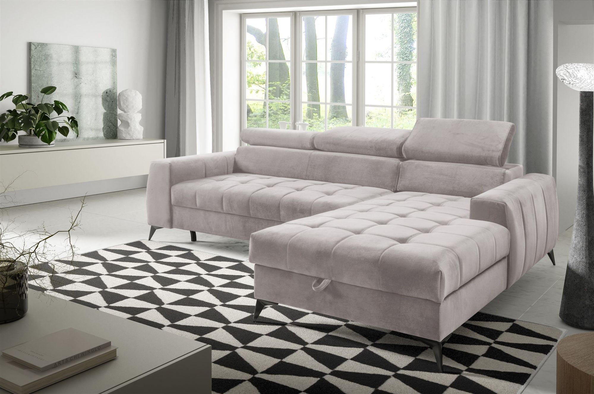 ECKSOFA Agnesa Xs In Salvador - Beige, Holzwerkstoff/Textil (260/200cm) - Fun Möbel