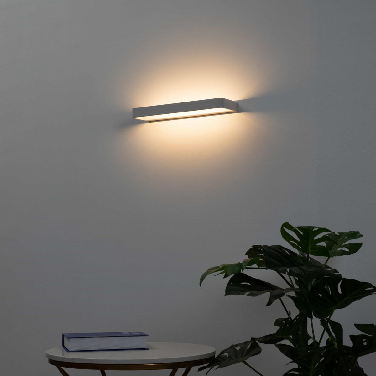 WANDLEUCHTE Verso, Weiß, 38cm - Weiß, Metall (38/38/4.2cm) - KOSILUM