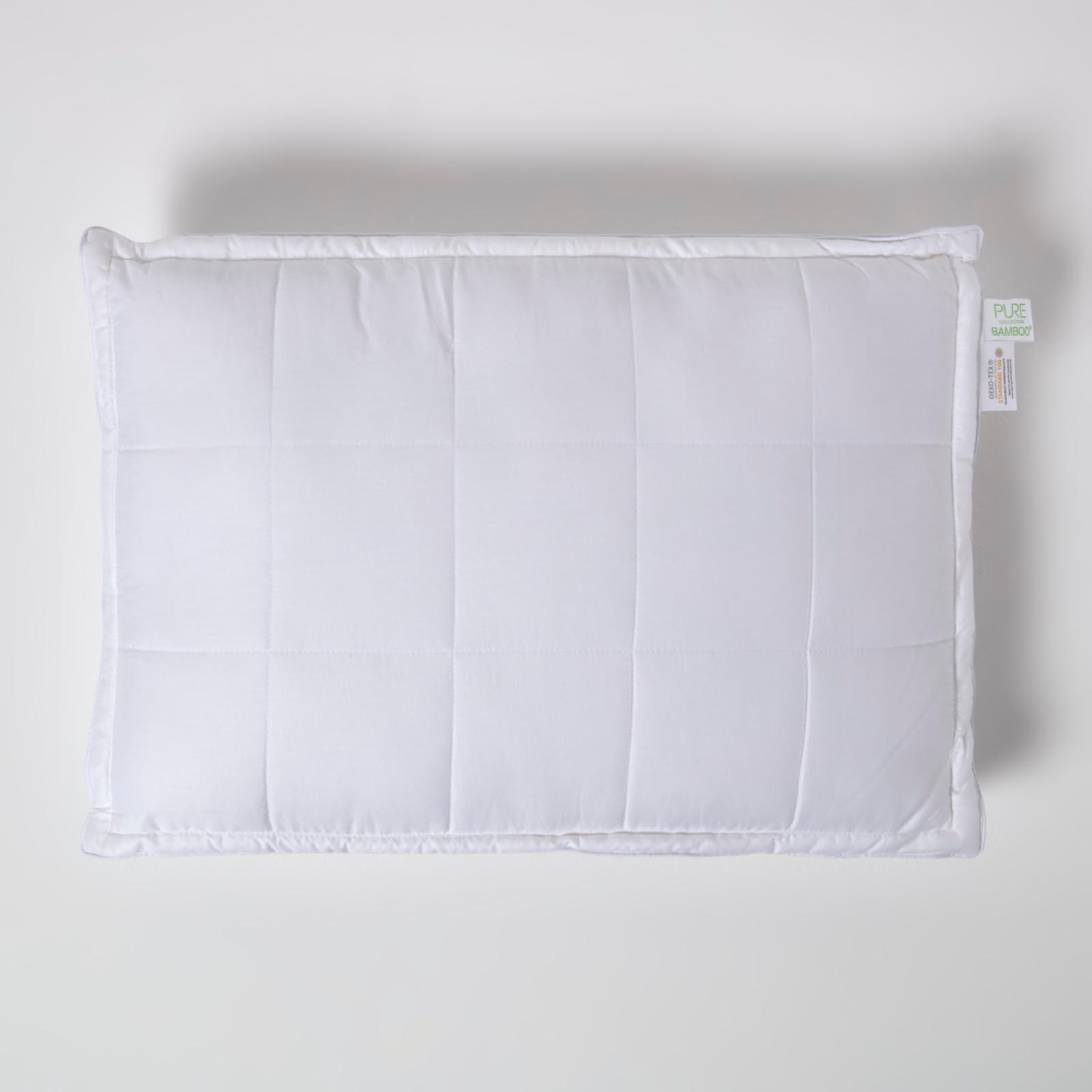 KOPFKISSEN für Seitenschläfer, Bio-Bambus 42/64/20 cm - Weiß, Textil (42/64cm) - Homescapes