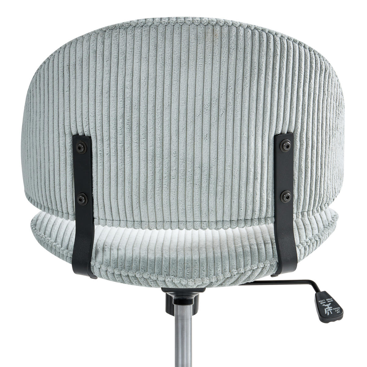 BÜROSTUHL Cord Hellblau Kiana - Hellblau, Textil (55/74/55cm) - Beliani