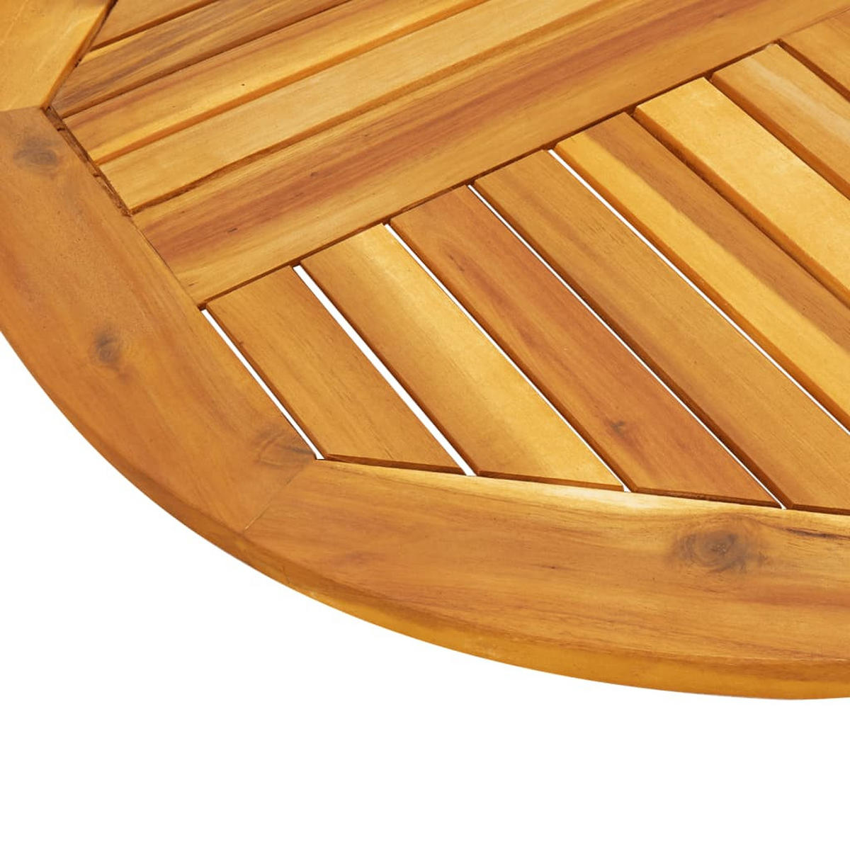 TISCHPLATTE Ø80/2,2 Cm Rund Massivholz Akazie - Braun, Holz (80/80/2.2cm) - vidaXL