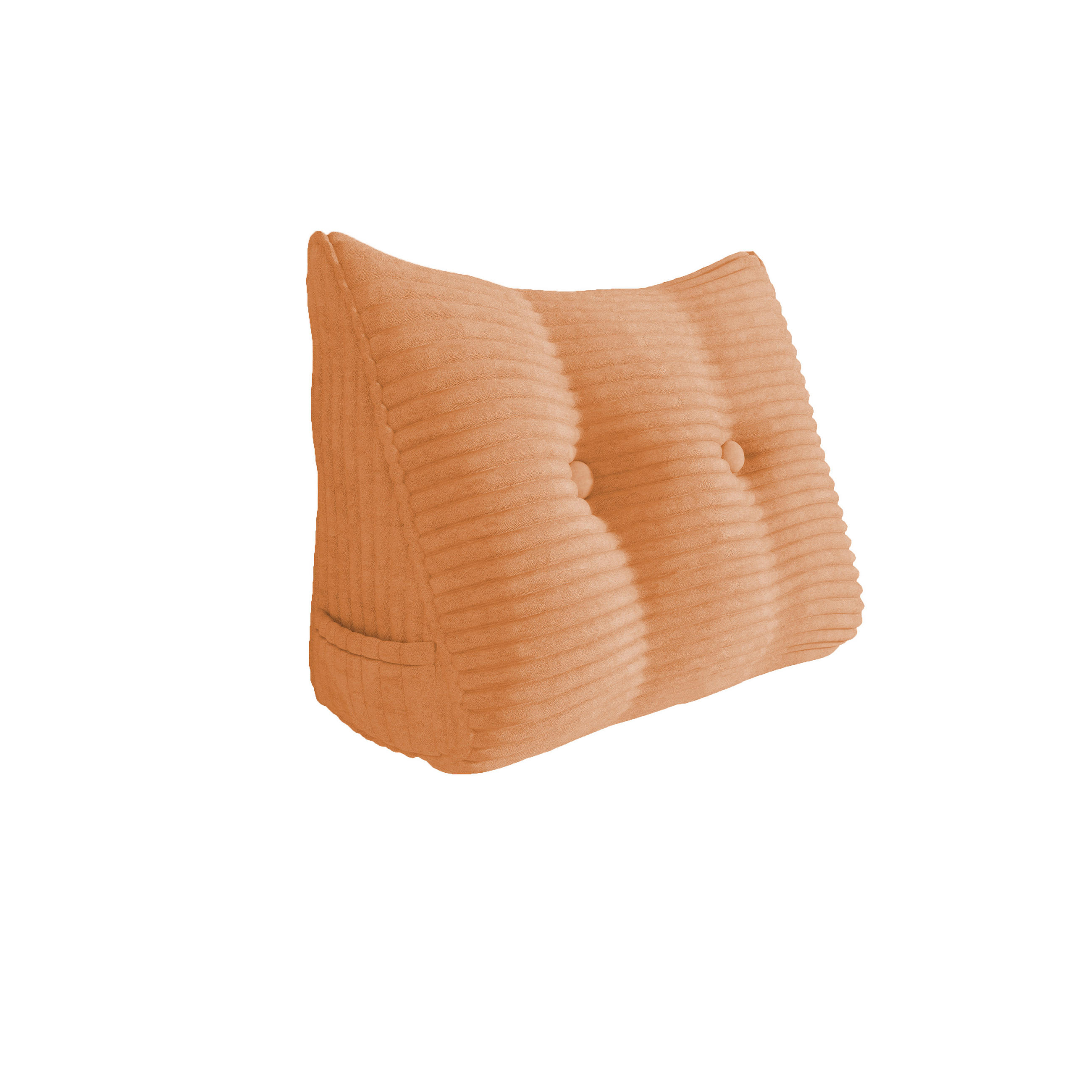RÜCKENKISSEN für Bett Kord Pfirsichfarben 60 cm - Pink, Textil (50/60cm) - Vercart