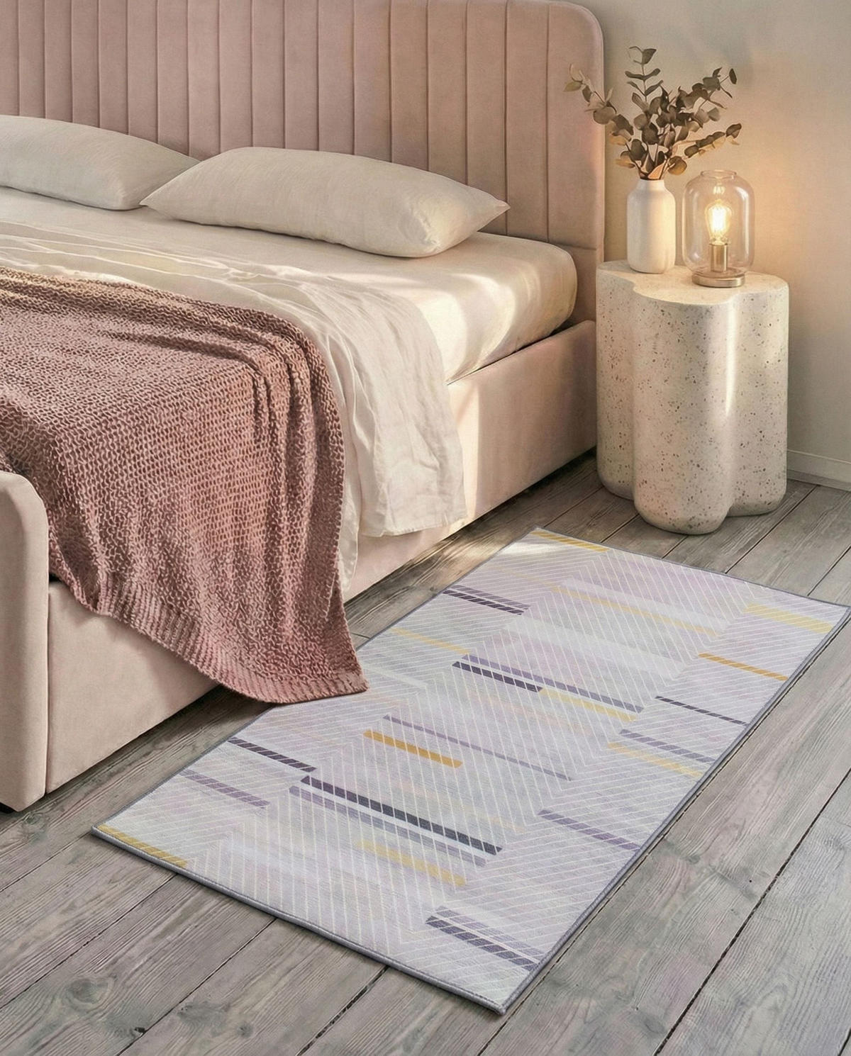 KURZFLOR-TEPPICH Ergenli 150/80 cm - Grau, Kunststoff (80/150cm) - Beliani