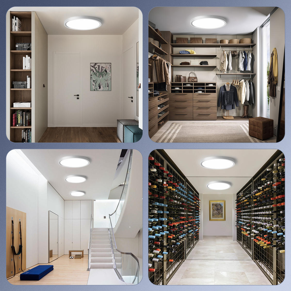 DECKENLEUCHTE CE1031 LED mit Bewegungsmelder - Weiß, Kunststoff (56/33/3cm) - LOVHAUS