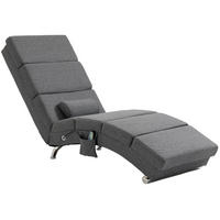RELAXSESSEL in Dunkelgrau 168x56x84 cm mit Vibrationsmassage und Lendenwärme - Dunkelgrau, Textil (56/84/168cm) - IVMEU