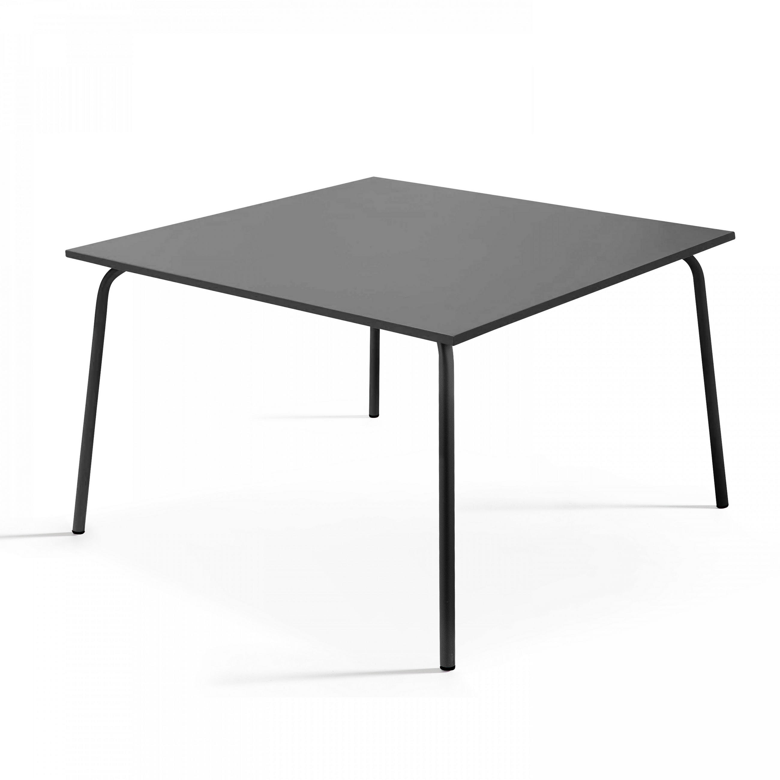 GARTENTISCH , Grau - Grau, Metall (120/120/72cm) - Oviala