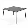 GARTENTISCH , Grau - Grau, Metall (120/120/72cm) - Oviala