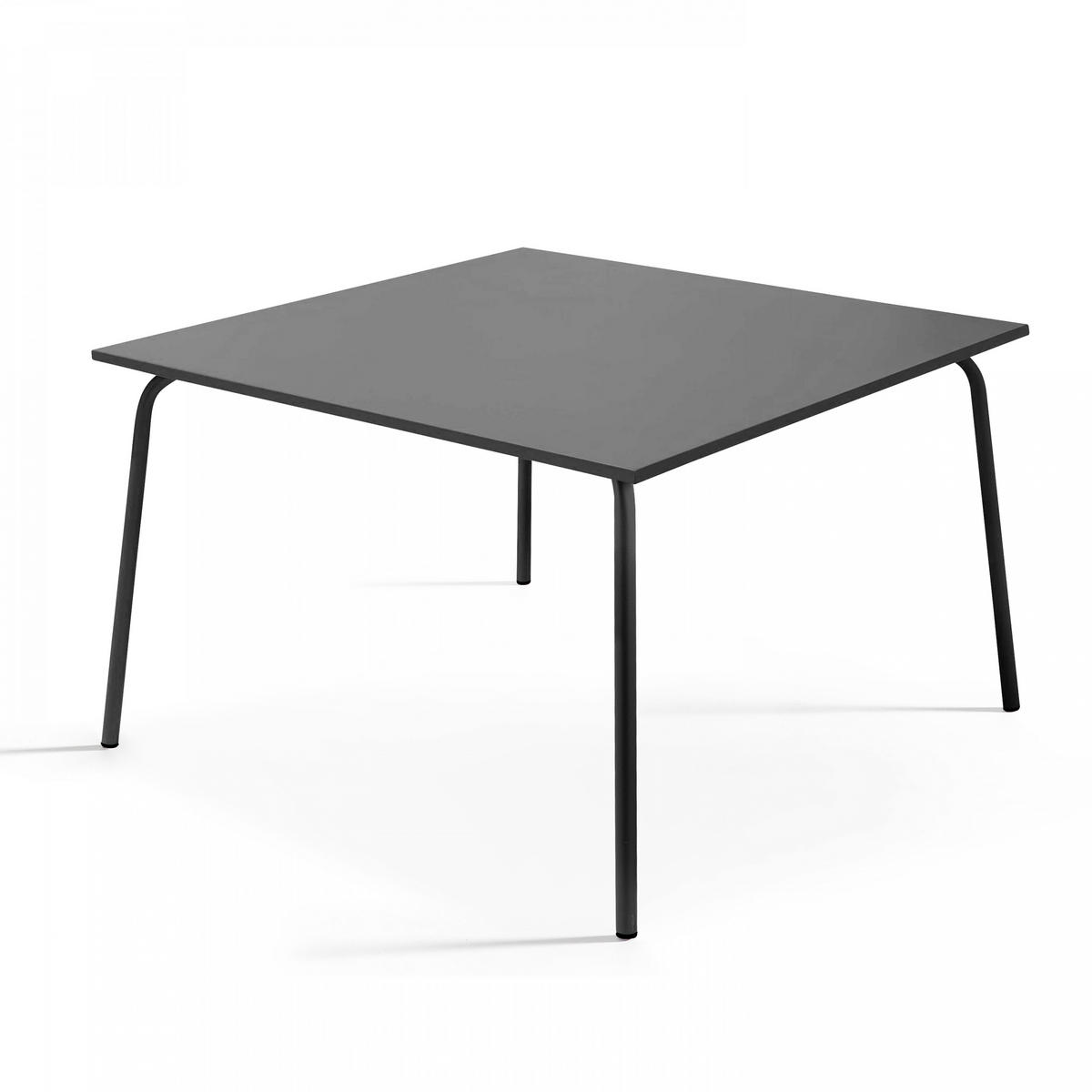 GARTENTISCH , Grau - Grau, Metall (120/120/72cm) - Oviala