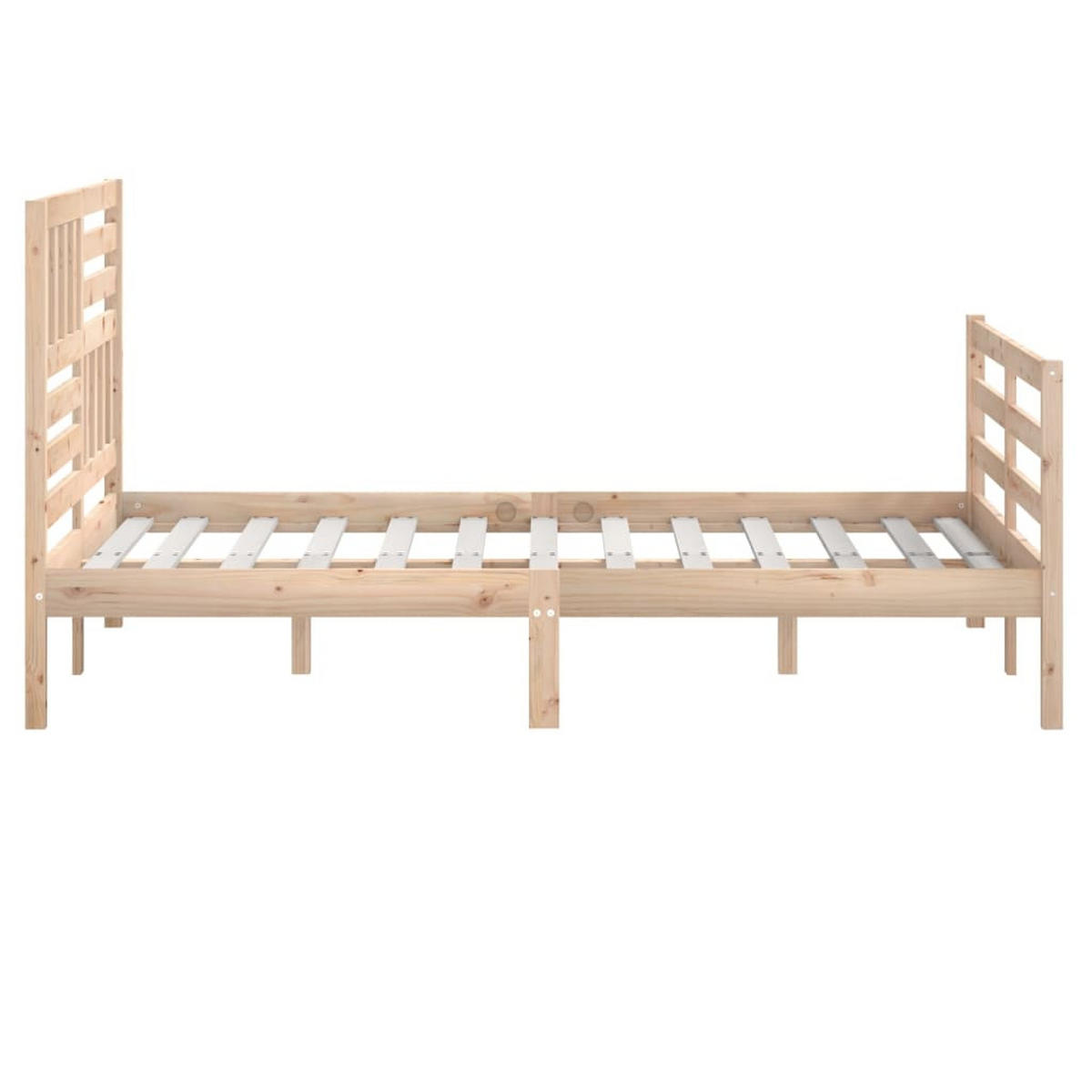 BETT Kaczmarek 126/195.5 cm - Braun, Holz (120/190cm) - Nettlife