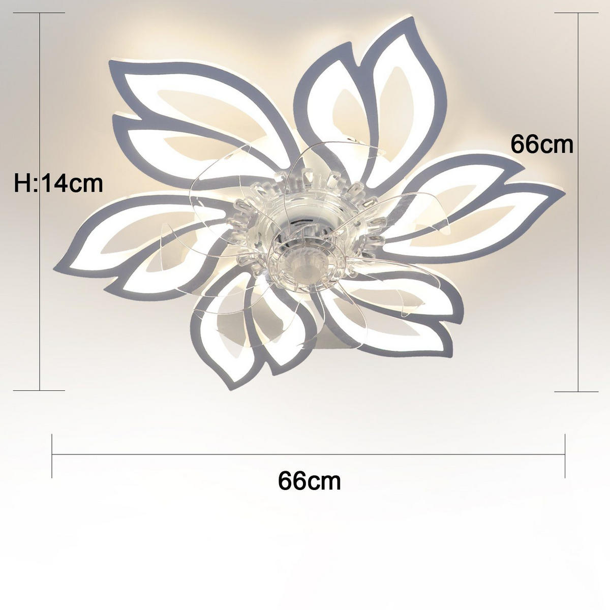 LED-DECKENLEUCHTE Vornis 60/69.5/14.5 cm - Weiß, Metall (69.5/60/14.5cm) - ZMH