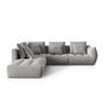 ECKSOFA modular links Bloom aus Samt grau 4 Sitzplätze - Grau, Textil (310/316cm) - Micadoni