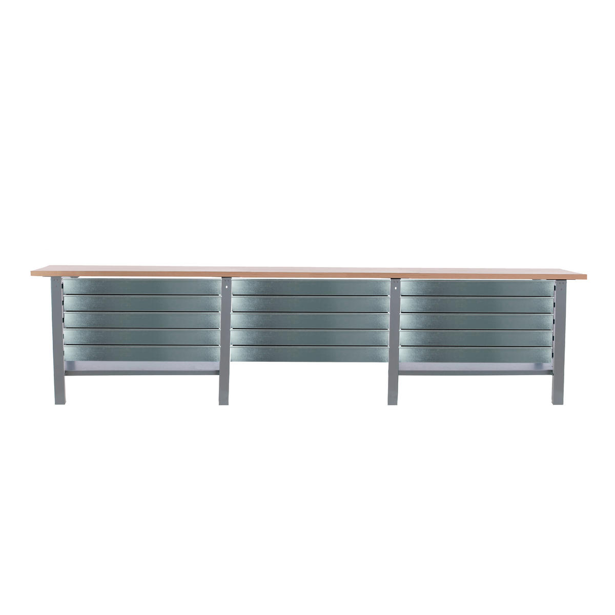 WERKBANK Buffalo Wood mit 15x Schublade HxBxT 86,5 x 300 x 75 cm Traglast 1000 kg Grau - Grau, Metall (300/86.5/75cm) - PROREGAL