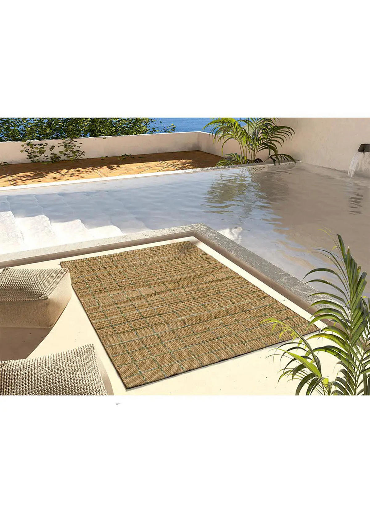 IN- & OUTDOOR-TEPPICH Braun / Grün Pergola 160/230 cm - Braun/Grün, Textil (160/230cm) - Atticgo