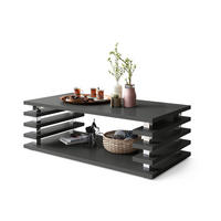 COUCHTISCH rechteckig Anthrazit matt Ablage 120/40/60 cm - Anthrazit, Holzwerkstoff (60/120/40cm) - designimpex