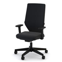 DREHSTUHL Bürostuhl Streamo mit Polsterrücken / Keine Schwarz Ergonomischer Polsterrücken - Schwarz, Textil (48/116/63.5cm) - ASSMANN