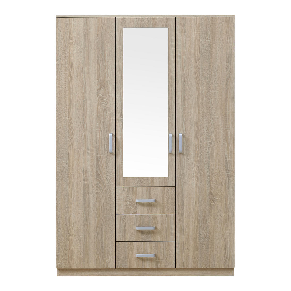KLEIDERSCHRANK Bodolz - Sonoma Eiche, Holzwerkstoff (120/176/52cm) - [en.casa]