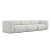 4-SITZER-SOFA Strukturstoff Stoff Beige - Beige/Schwarz, Kunststoff/Textil (319/70/89cm) - Makamii