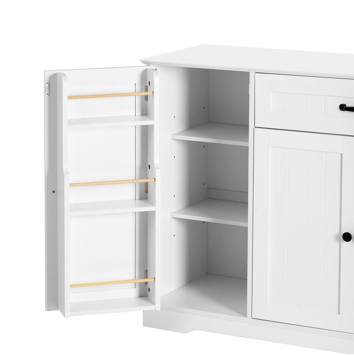 GESCHIRRSCHRANK 104x40x84 cm Weiß mit Schublade - Weiß, Holzwerkstoff (40/84/107cm) - Modfu