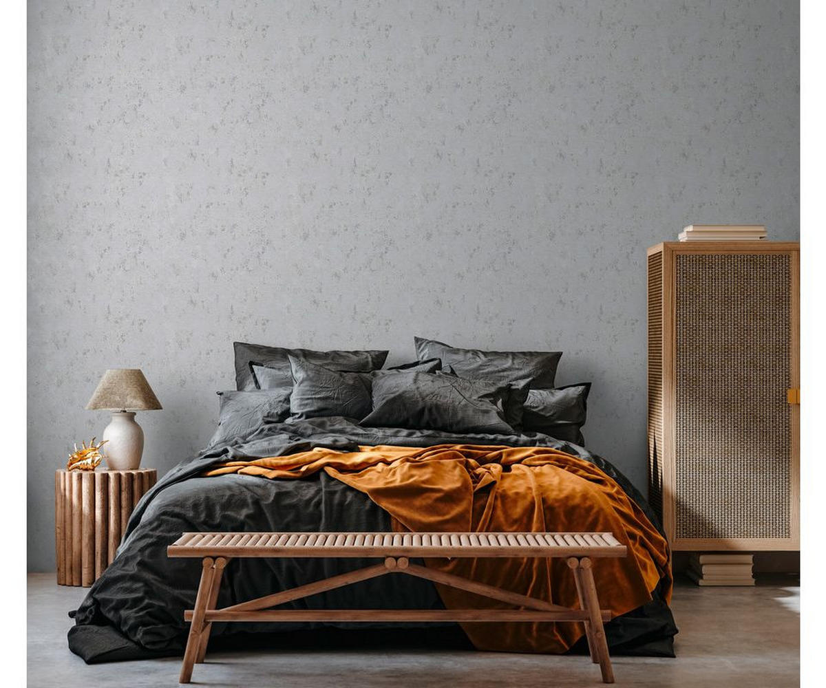 VLIESTAPETE Silber 53/1005 cm - Silberfarben, Textil (53/1cm) - KUNSTLOFT