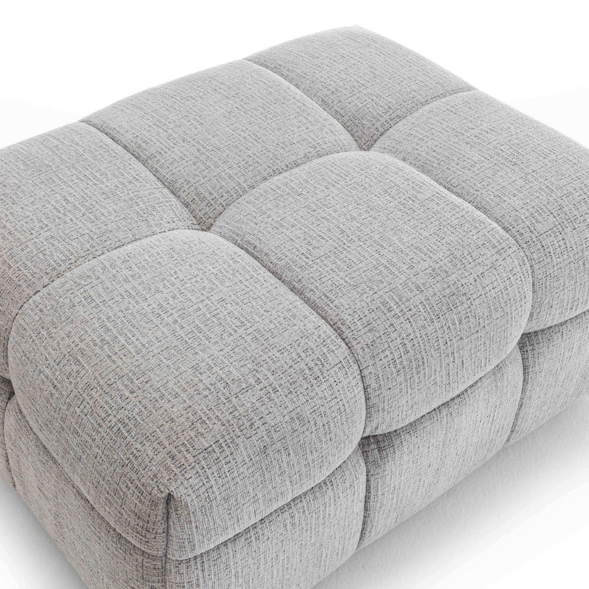 HOCKER, Grau - Grau, Textil (72/45/91cm) - Oviala