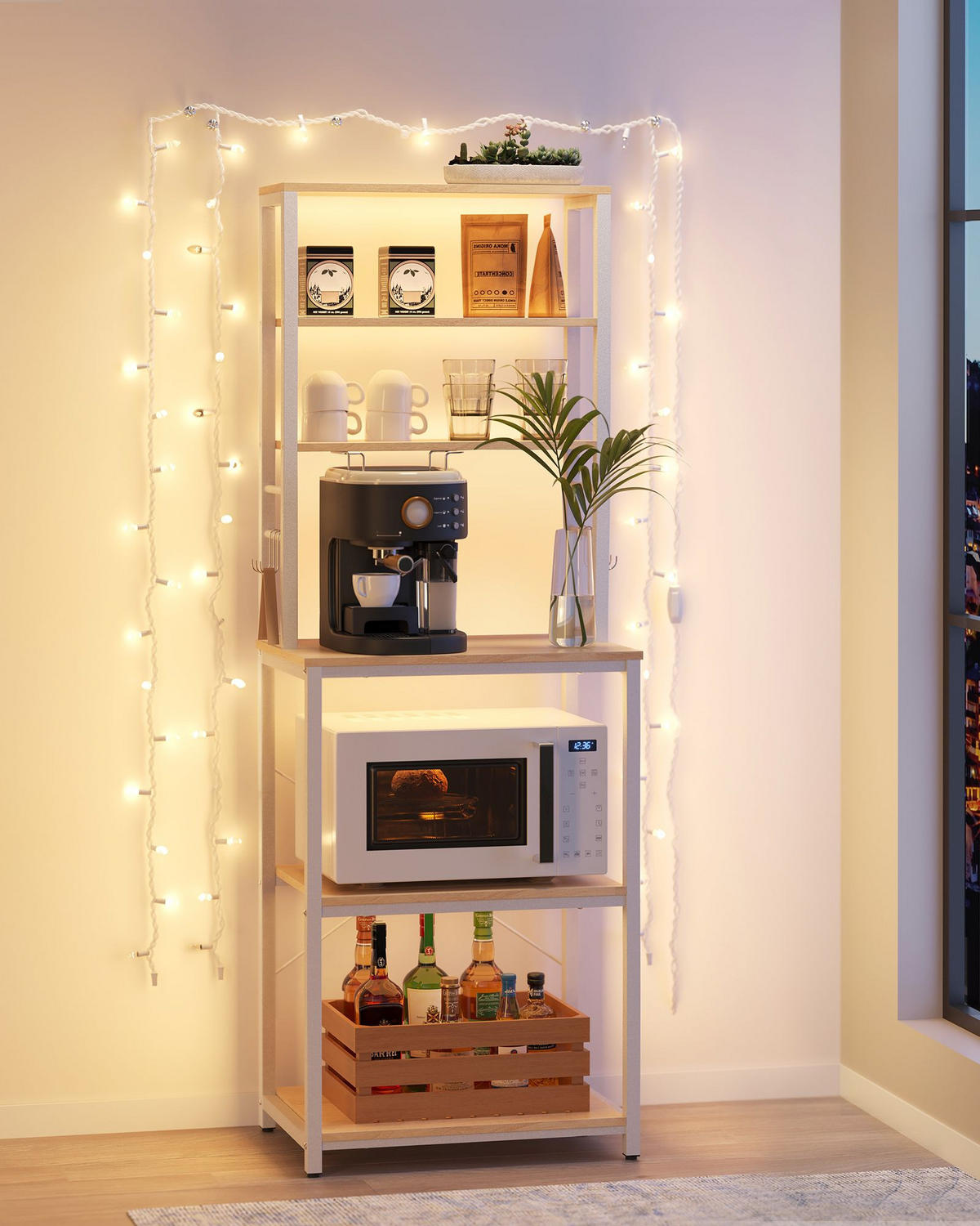 KÜCHENREGAL BRAZZAVILLE - Weiß, Holzwerkstoff (60/167/40cm) - Hansiro