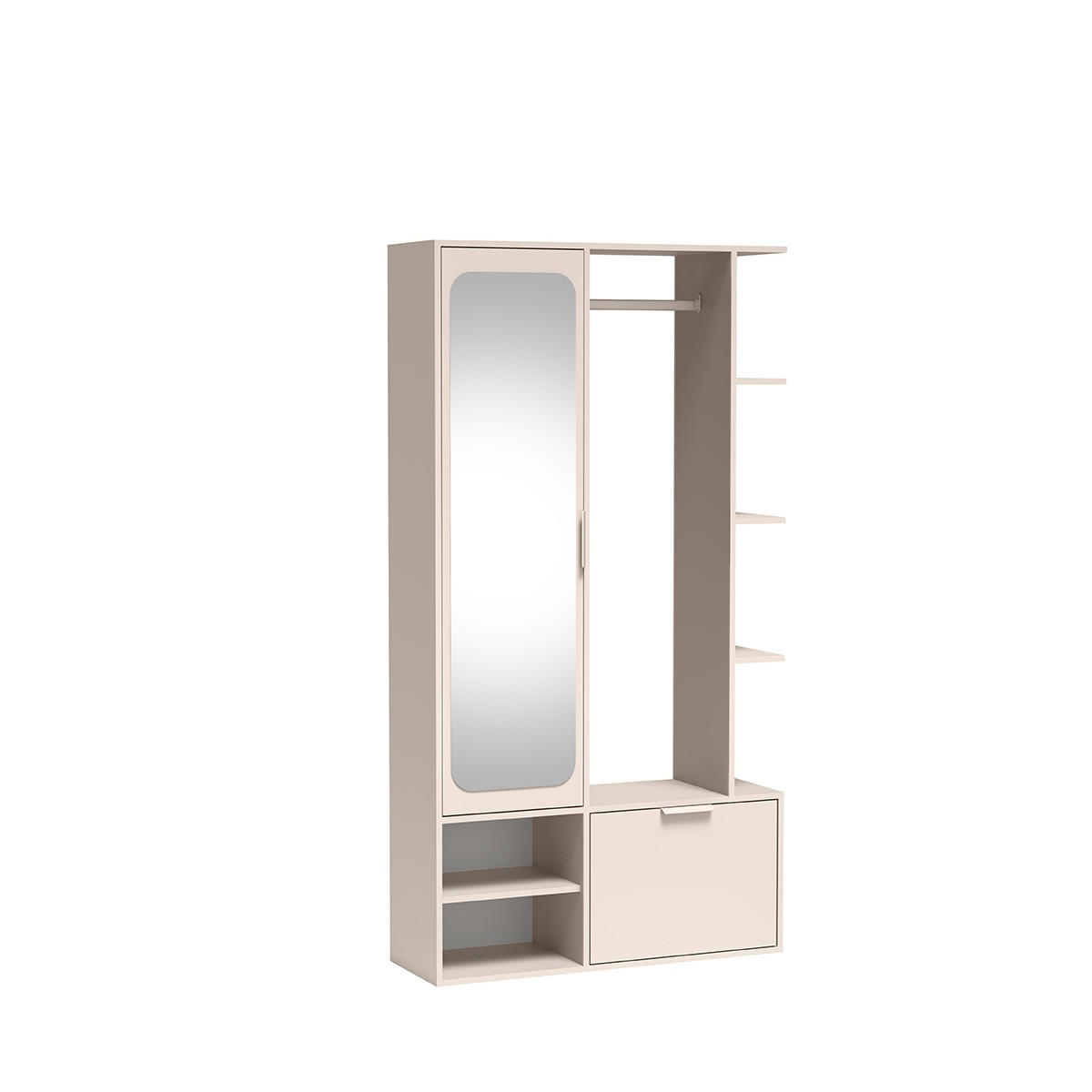 GARDEROBENSCHRANK MORBIDO 100/189/33 Modern Garderobenschrank Kaschmir - Kaschmir, Holzwerkstoff (100/189.4/33cm) - MASSENO