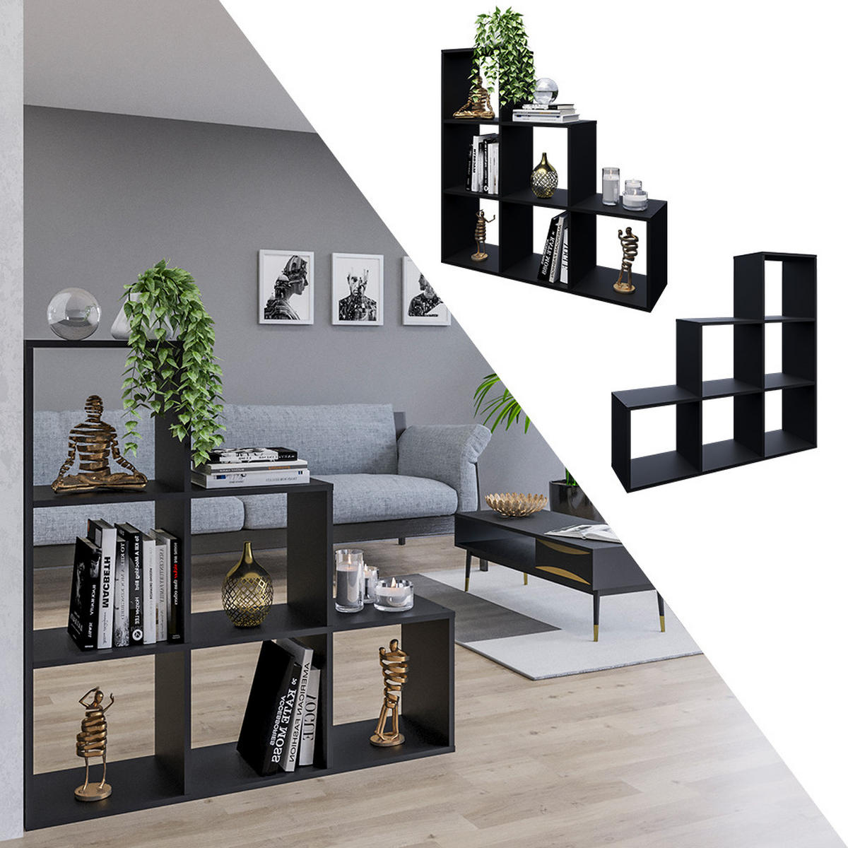 Schwarz, Holzwerkstoff (107.2/107.8/29cm) - Vicco