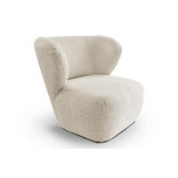 SESSEL LUSSO, Modern Polstersessel Loungesessel, Bucle-Stoff Beige - Beige, Holz/Kunststoff (82/74/74cm) - MASSENO