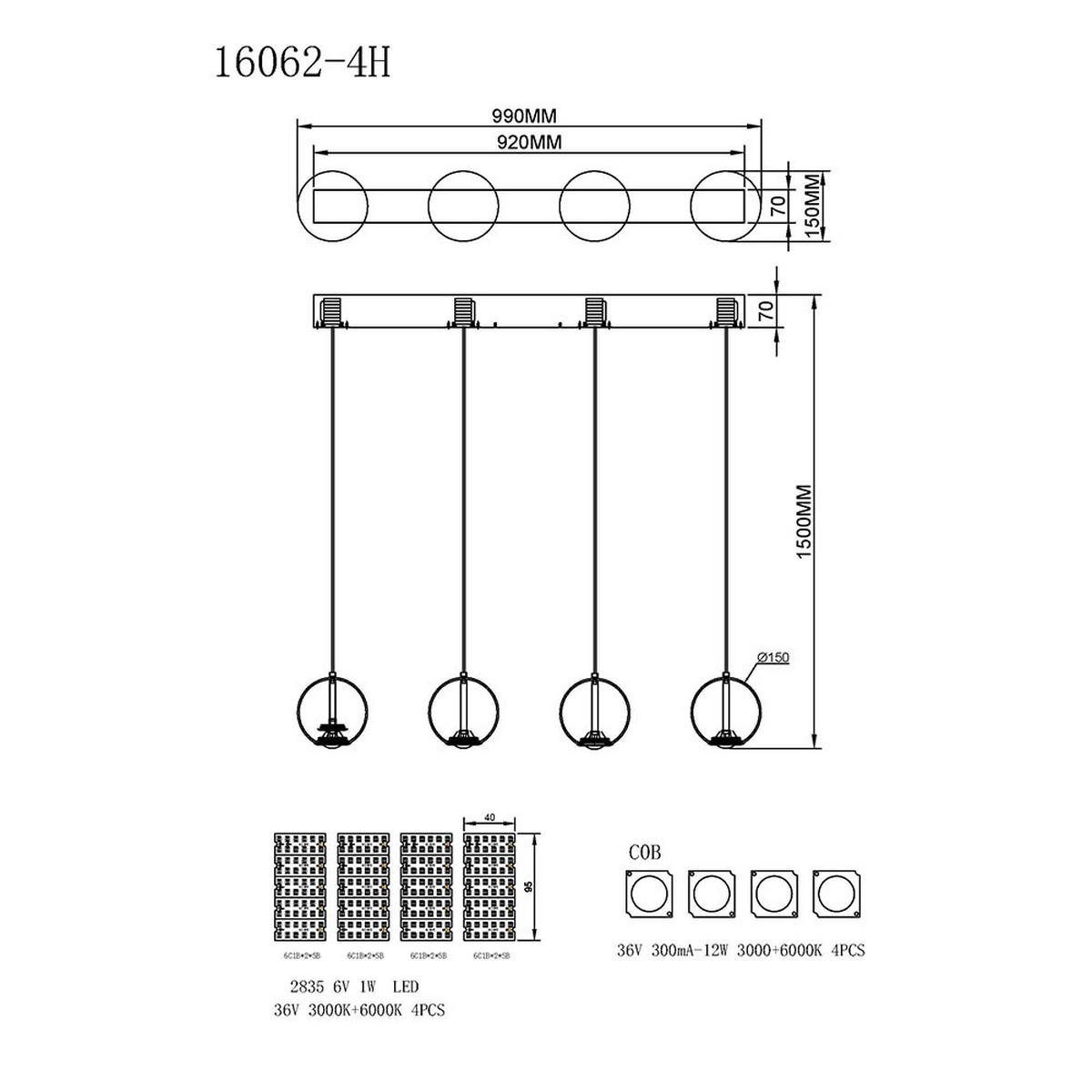 LED PENDELLEUCHTE Simmons Glas Grau, CCT, höhenverstellbar - Grau, Glas (99/15/150cm) - Globo Lighting