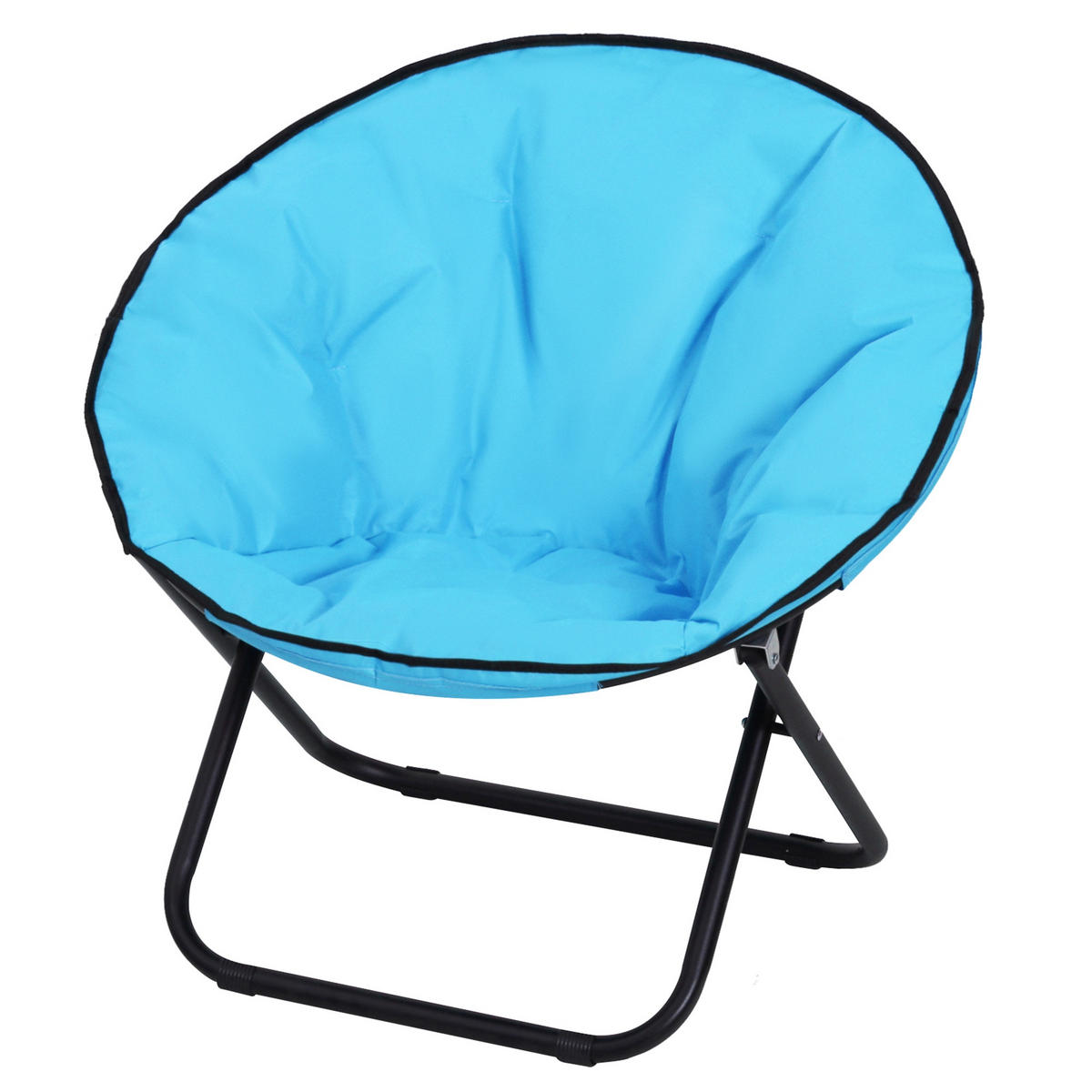 KLAPPSTUHL, Metall, 600D-Oxfordstoff, Blau - Blau, Metall (80/75/80cm) - Outsunny
