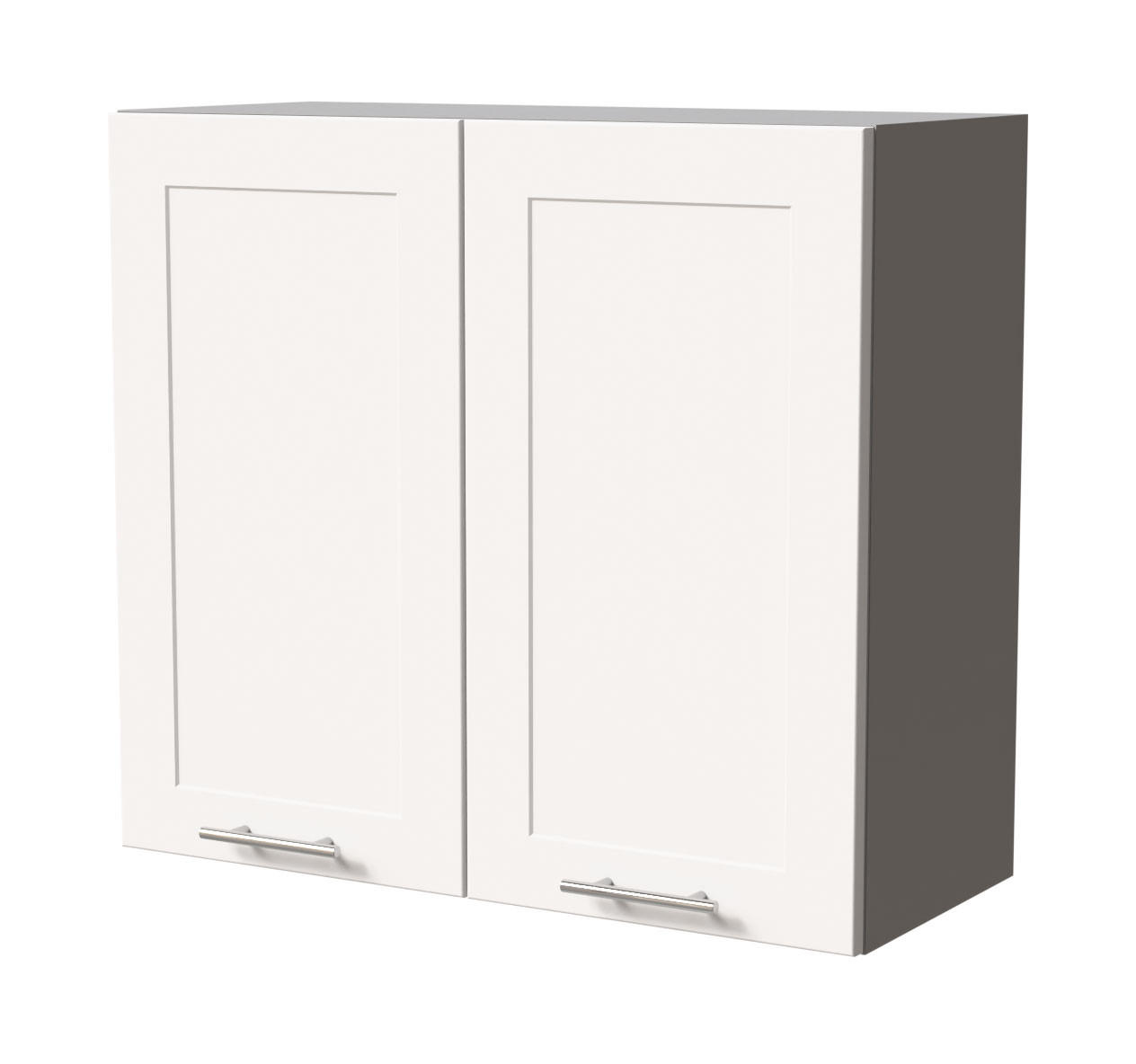 HÄNGESCHRANK Oslo W3/80 Grau / Weiß Matt 80 / 32,5 / 72cm - Weiß/Grau, Holz/Holzwerkstoff (80/72/32.5cm) - Feldmann-Wohnen