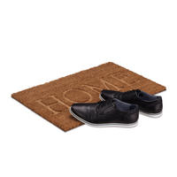 FUSSMATTE - Hellbraun, Kunststoff/Textil (60/40cm) - Relaxdays