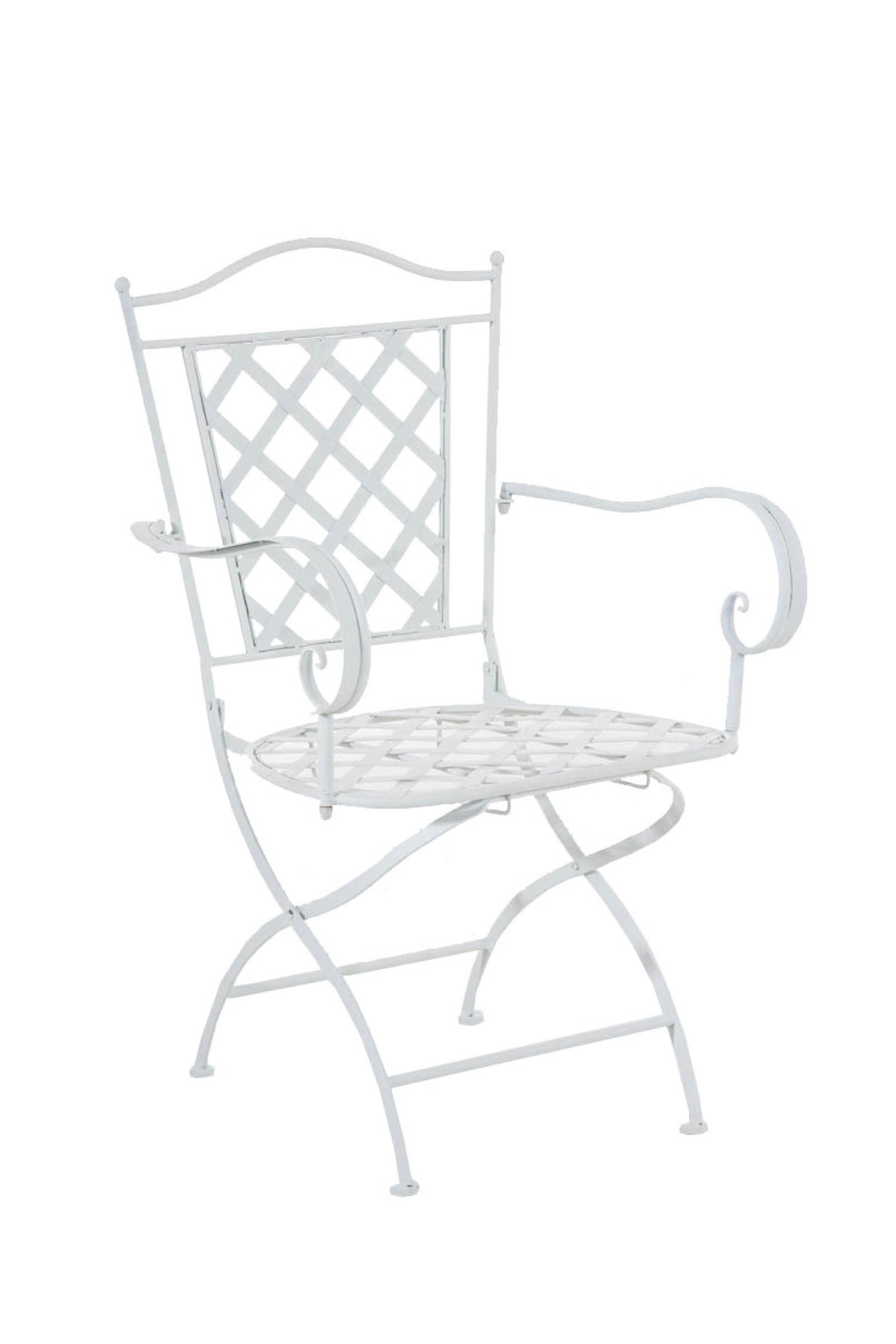 GARTENSTUHL Athan weiß - Weiß, Metall (56/51/93cm) - TPFGarden