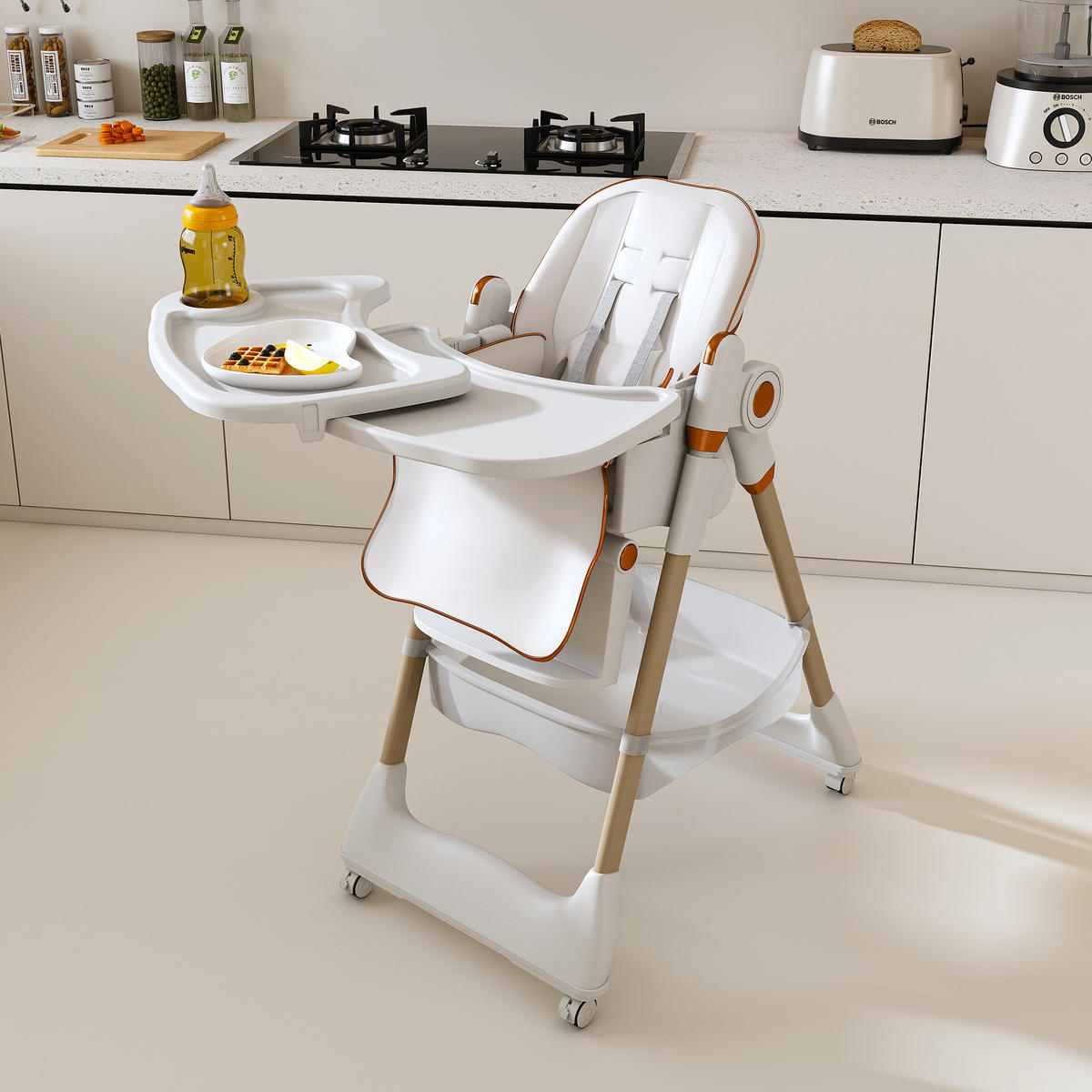 HOCHSTUHL verstellbar und faltbar, DE-42190, Weiß - Weiß, Kunststoff (76/95/53cm) - ComfortXL