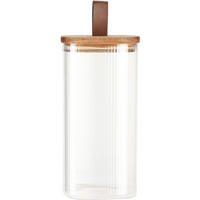 GLASBEHÄLTER Holzdeckel - Transparent, Glas (10.5/20.5/10.5cm)