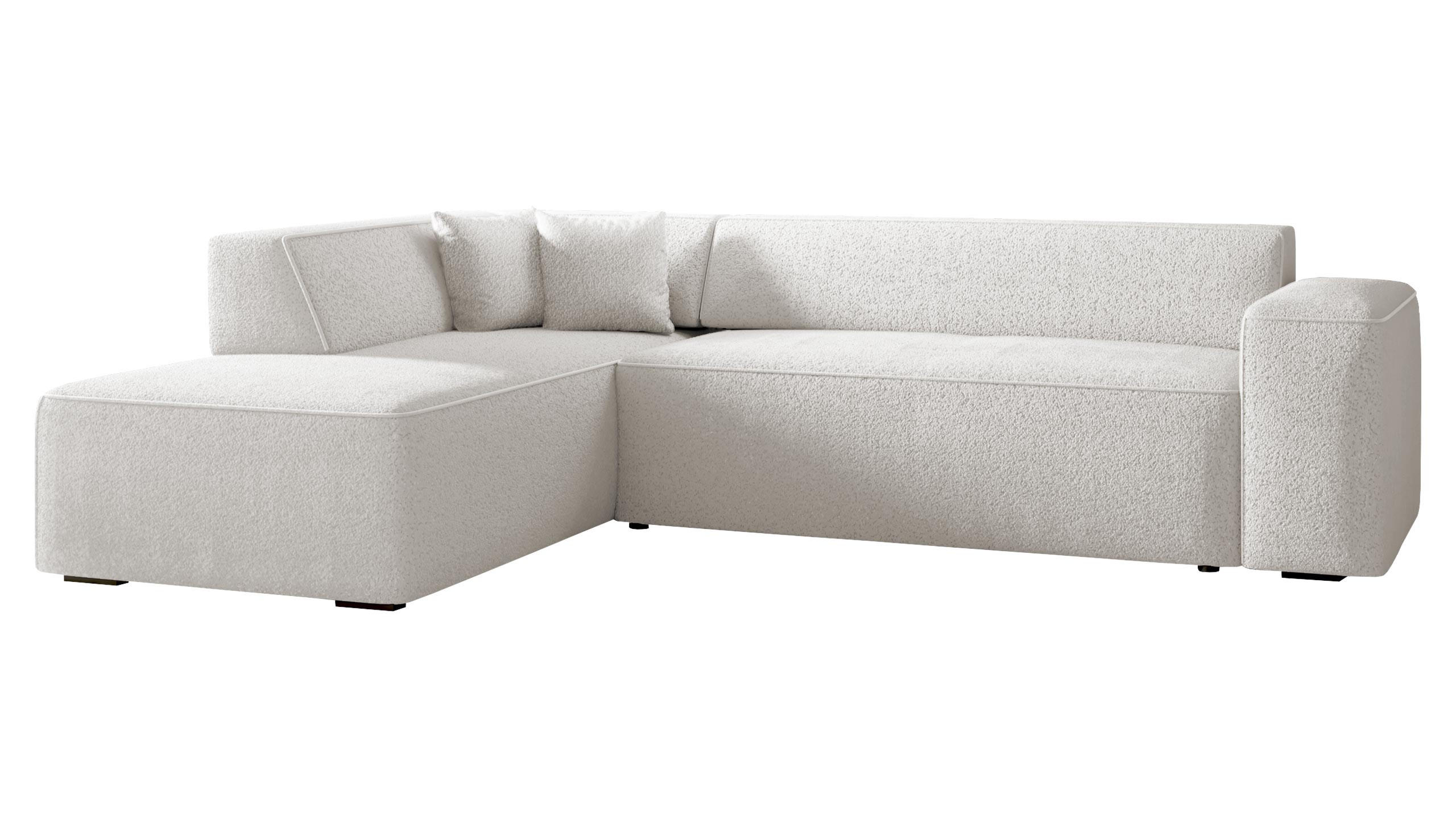 ECKSOFA Lordin Premium, Seite: Links - Creme, Holz/Textil (267/205cm) - MIRJAN24