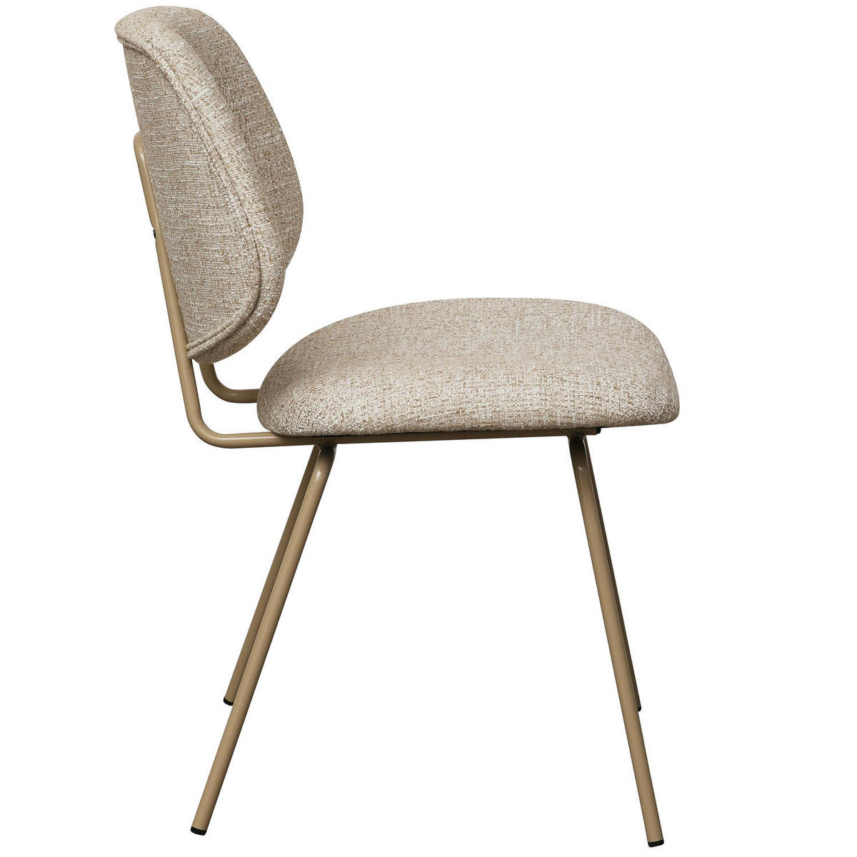 STUHL-SET 2 Stück in Teddystoff Beige - Beige/Schwarz, Textil/Metall (50/82/58cm) - Furnhouse