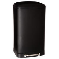 PEDAL-ABFALLEIMER Ariane, Edelstahl, Kunststoff, Schwarz, 30 L - Schwarz, Metall (32.5/65/35.5cm) - 5five Simply Smart