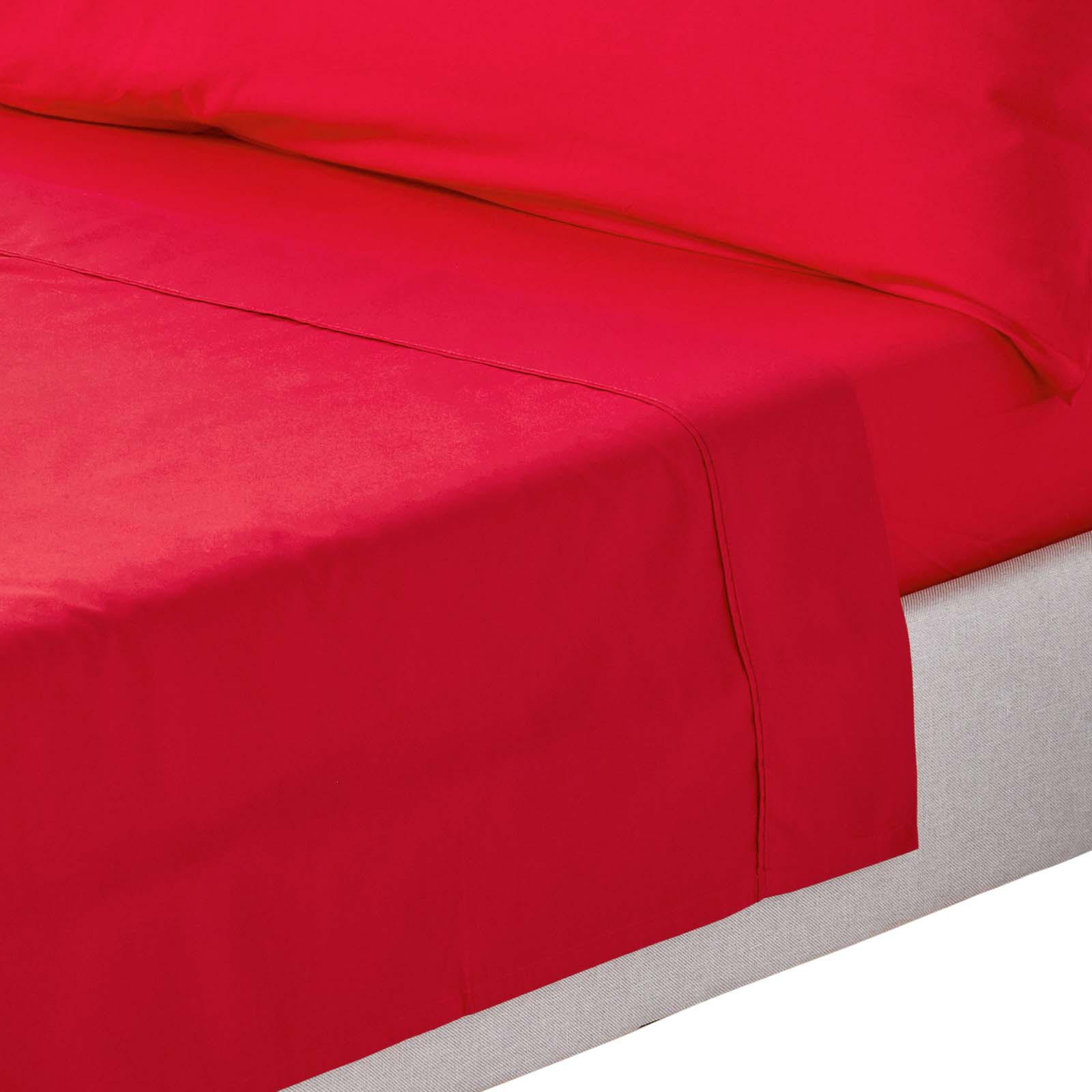 BETTLAKEN ohne Gummizug, Ägyptische Baumwolle, Fadendichte 200 - Rot, Textil (275/275cm) - Homescapes