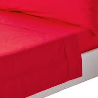 BETTLAKEN ohne Gummizug, Ägyptische Baumwolle, Fadendichte 200 - Rot, Textil (275/275cm) - Homescapes