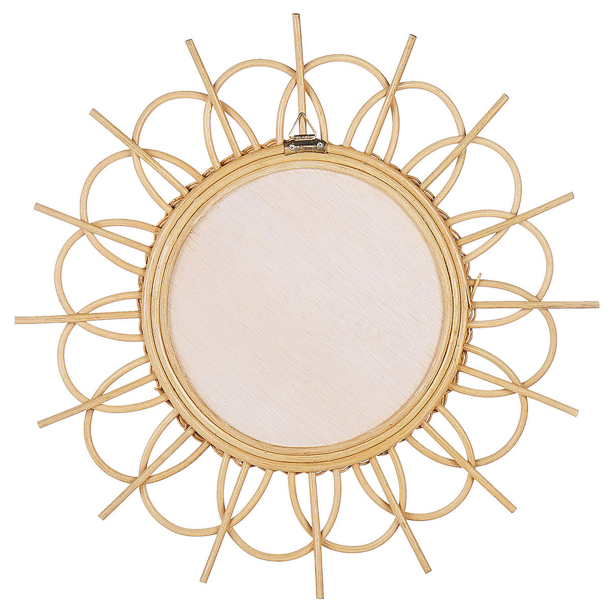 WANDSPIEGEL Rattan natürlich Sonnenform 60 cm Telakia - Beige/Naturfarben, Naturmaterialien (60/60/3cm) - Beliani