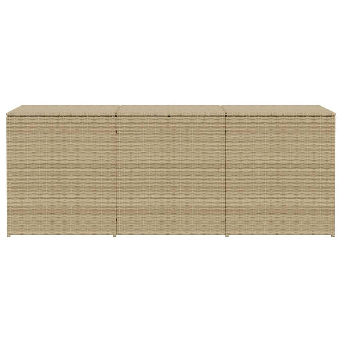 GARTENTRUHE Beige 984L Poly Rattan - Beige, Kunststoff (180/149/90cm) - furnicato
