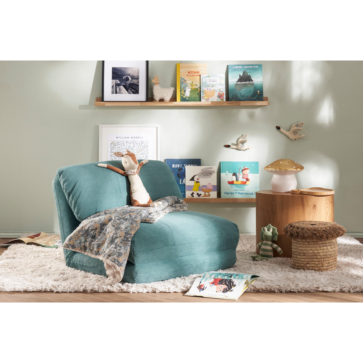 SCHLAFSESSEL 1-Sitzer Cord Rosa SPENCER - Pink, Textil (82/62/82cm) - Miliboo