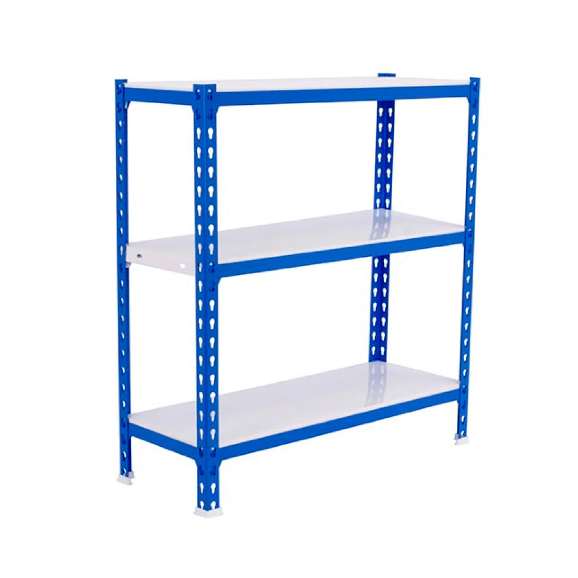 SCHWERLASTREGAL Small Metal Shark HxBxT 100 x 100 x 30 cm Fachlast 180 kg Blau-Weiß - Blau, Metall (100/100/30cm) - PROREGAL
